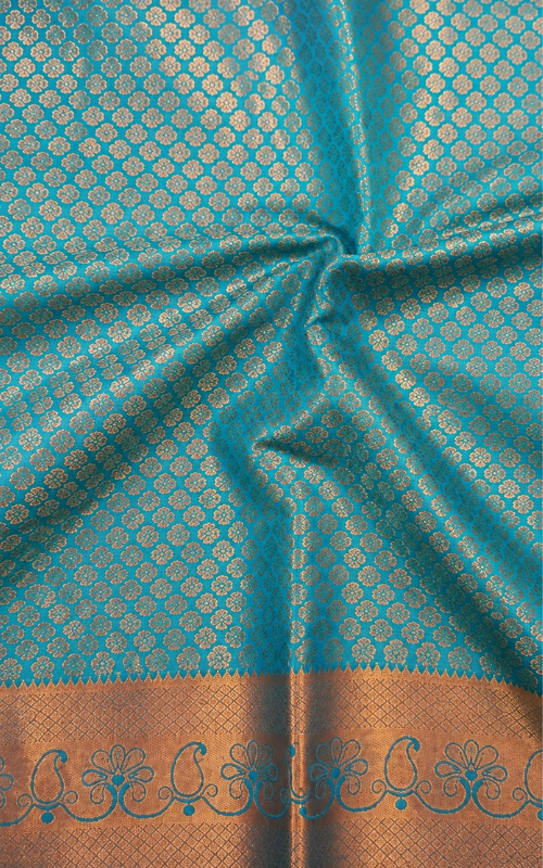 Brocade Blend Saree with Contrast Border