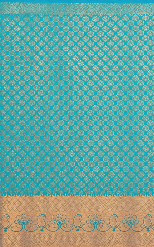 Brocade Blend Saree with Contrast Border - Image 4