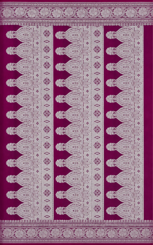 Premium Wine Satin Saree - Image 4